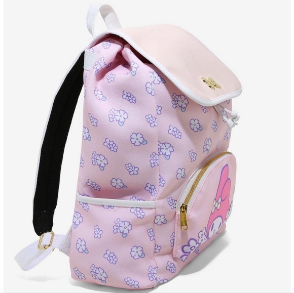 New Loungefly My Melody Pastel Floral Slouch Backpack 💗 - Picture 2 of 5